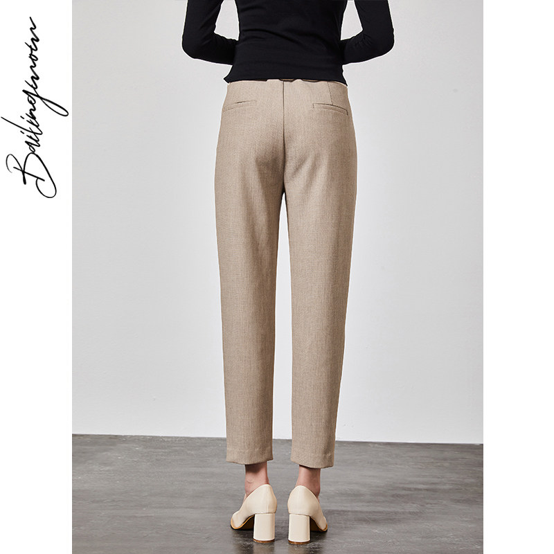 秋季外穿上班孕早期托腹孕妇裤子 百伶妈妈孕妇直筒裤