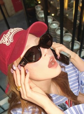 2025复古豹纹宽边大框猫眼墨镜