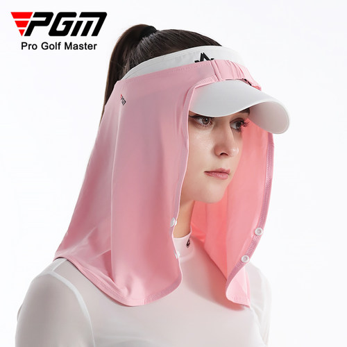 PGM高尔夫防晒面罩女透气围脖户外冰丝脸罩护颈男帽帘球童头巾 - 图2