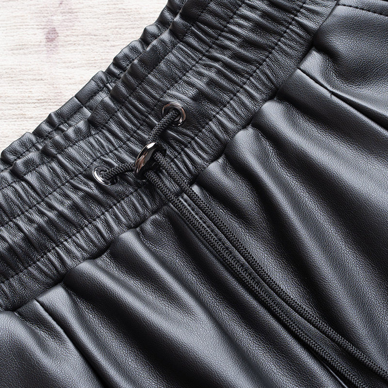 时尚四分裤女皮短裤秋冬新款宽松显瘦A字阔腿大码短皮裤外穿靴裤,淘宝优惠券,粉丝福利购,淘宝优惠卷