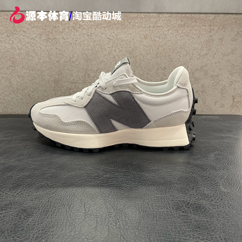 NewBalance NB327系列 男女同款 灰白色 运动跑步鞋老爹鞋MS327WE - 图0