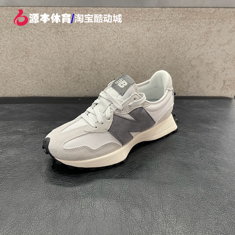 NewBalance NB327系列 男女同款 灰白色 运动跑步鞋老爹鞋MS327WE - 图1