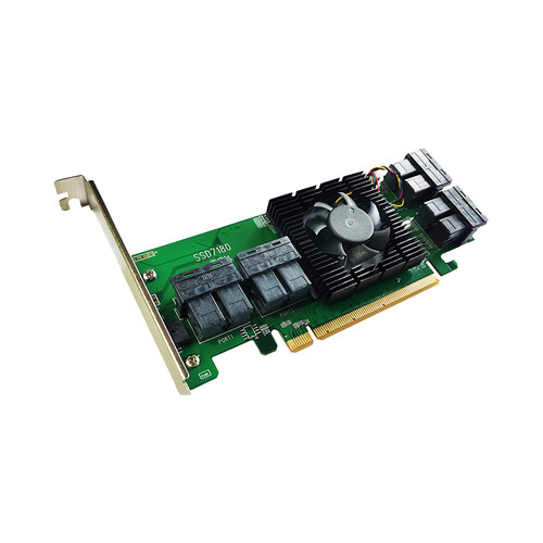 火箭 HighPoint SSD7180 8通道PCIe 3.0 X16 NVMe 阵列卡 扩展卡 含税 - 图2