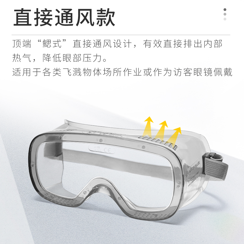 代尔塔护目镜骑行防风沙灰尘飞溅近视可戴眼镜劳保防护实验室骑车 - 图3