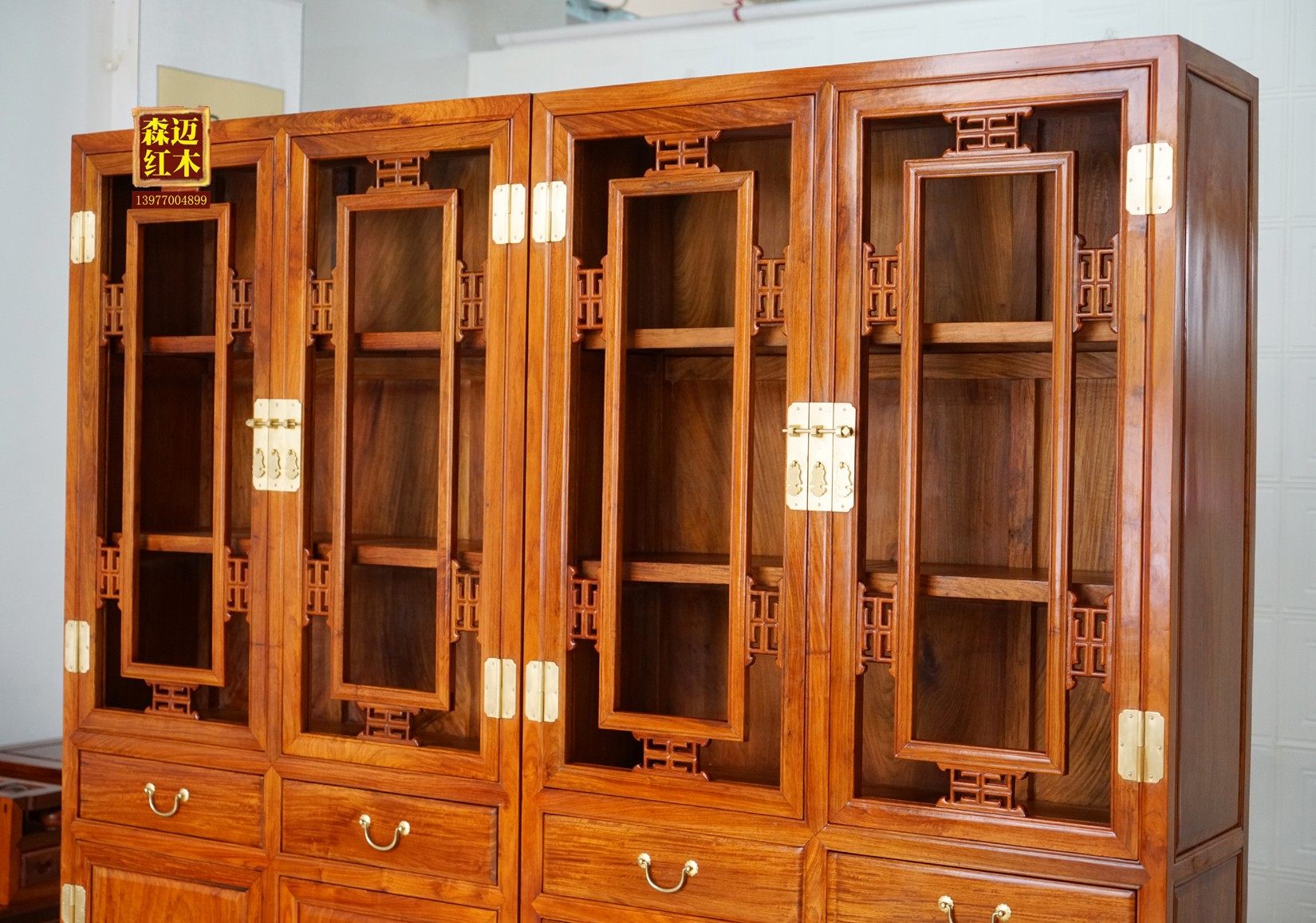 缅甸花梨红木书柜加厚独板实木书柜红木家具大果紫檀花梨木,淘宝优惠券,粉丝福利购,淘宝优惠卷