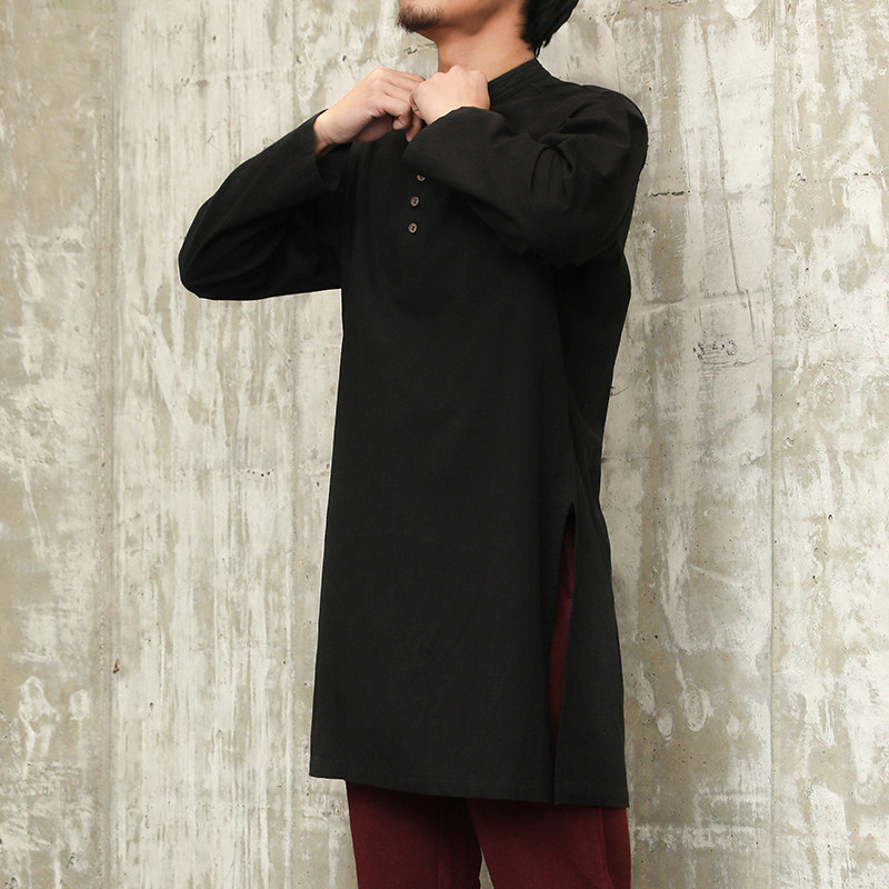 楠唐装中国风男装秋季中式大褂长袍 楠牌一珊民族服装