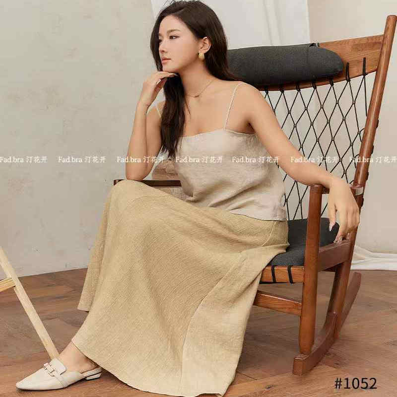 Tinghuakai new all-match simple women's thin shoulder linen free underwear fashion suspender bottoming vest for women 1052