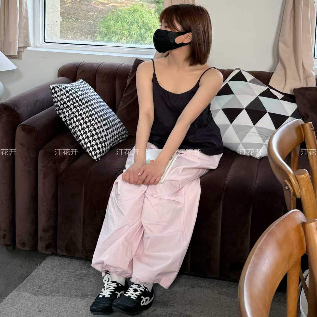 Tinghuakai new all-match simple women's thin shoulder linen free underwear fashion suspender bottoming vest for women 1052