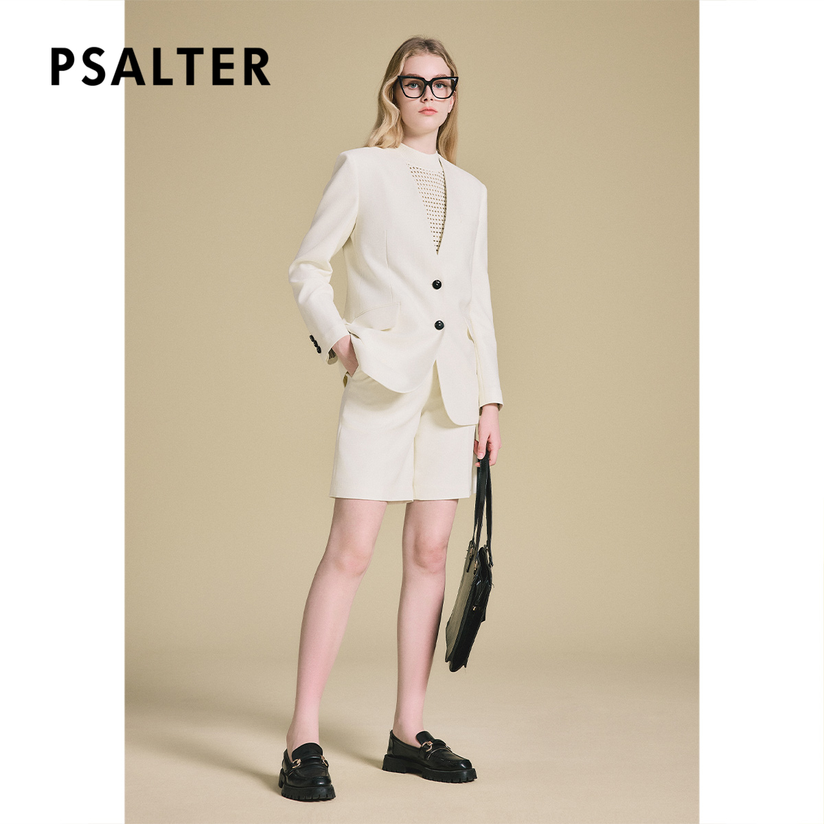 PSALTER诗篇无领通勤职场高级感百搭西装外套女上衣2025春新款 - 图0
