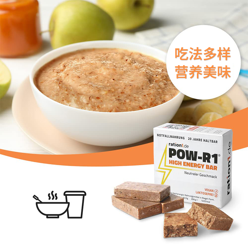 德国POW-R1高能量干粮营养口粮末日食品灾难应急压缩饼干【代购】 - 图0