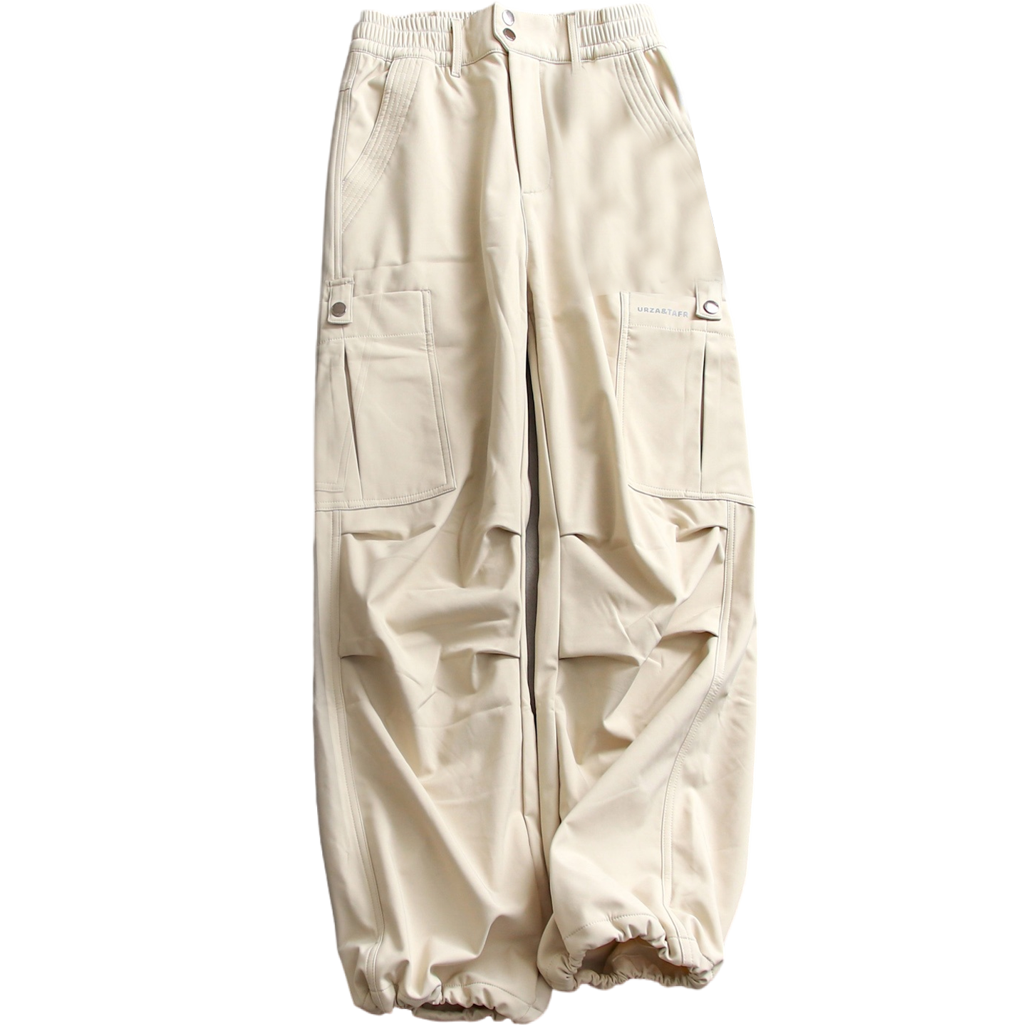 防风防泼水！纯色捏褶工装裤加绒软壳冲锋裤户外运动休闲裤女M078,淘宝优惠券,粉丝福利购,淘宝优惠卷