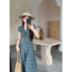 Chestnut Xixi Flower Shadow Dreamland French V-neck floral dress women's summer mini waist elegant long dress