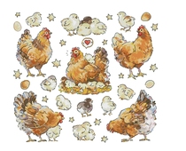 (self-supporting piece) Little chicken An embroidered cloth saga electronic drawing with no paper drawings