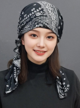 时尚头巾帽女春秋2026新款包头帽