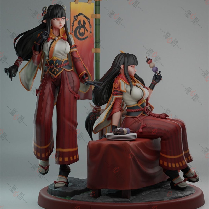 3D打印模型STL文件格式动漫游戏女性人物角色高精度合集075