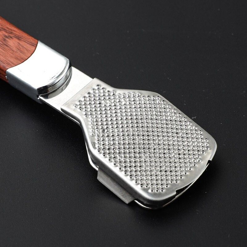 实木修脚刀不锈钢套装去死皮老茧专用工具脚皮修剪器家用搓脚神器 - 图2