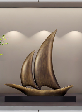 办公室桌面一帆风顺帆船装饰摆件