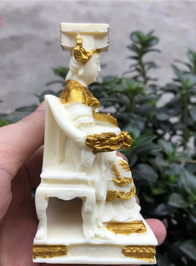 象牙果雕妈祖天后海神天上圣母湄洲岛林默娘保平安汽车摆件工艺品