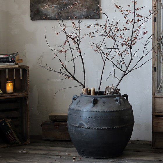 Harasuke Home Retro Distressed Pottery Vase