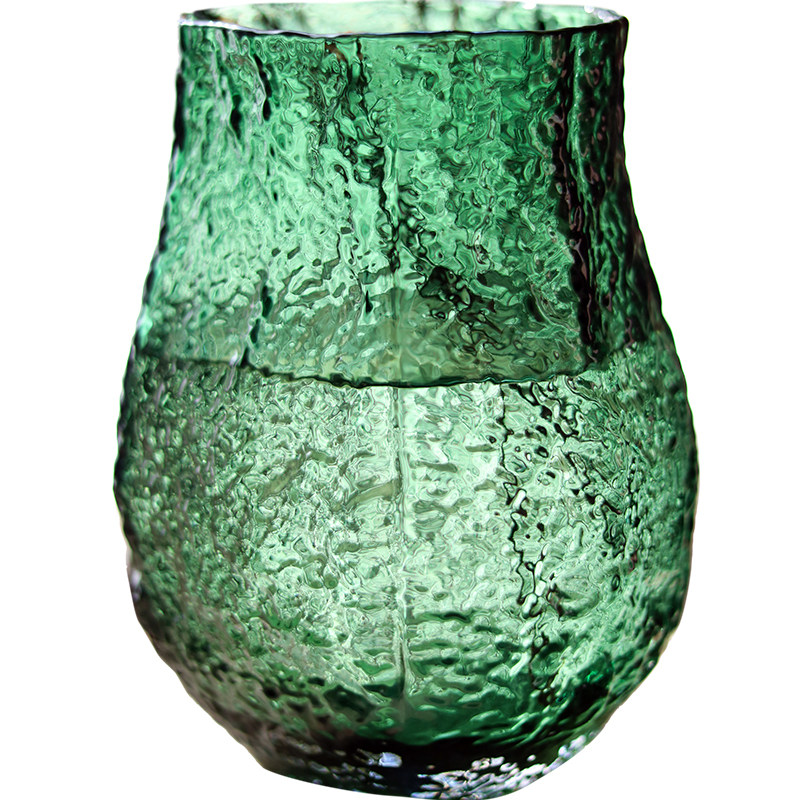 不规则玻璃花瓶绿色透明插花瓶子ins风小花器茶几餐桌清新摆件,淘宝优惠券,粉丝福利购,淘宝优惠卷