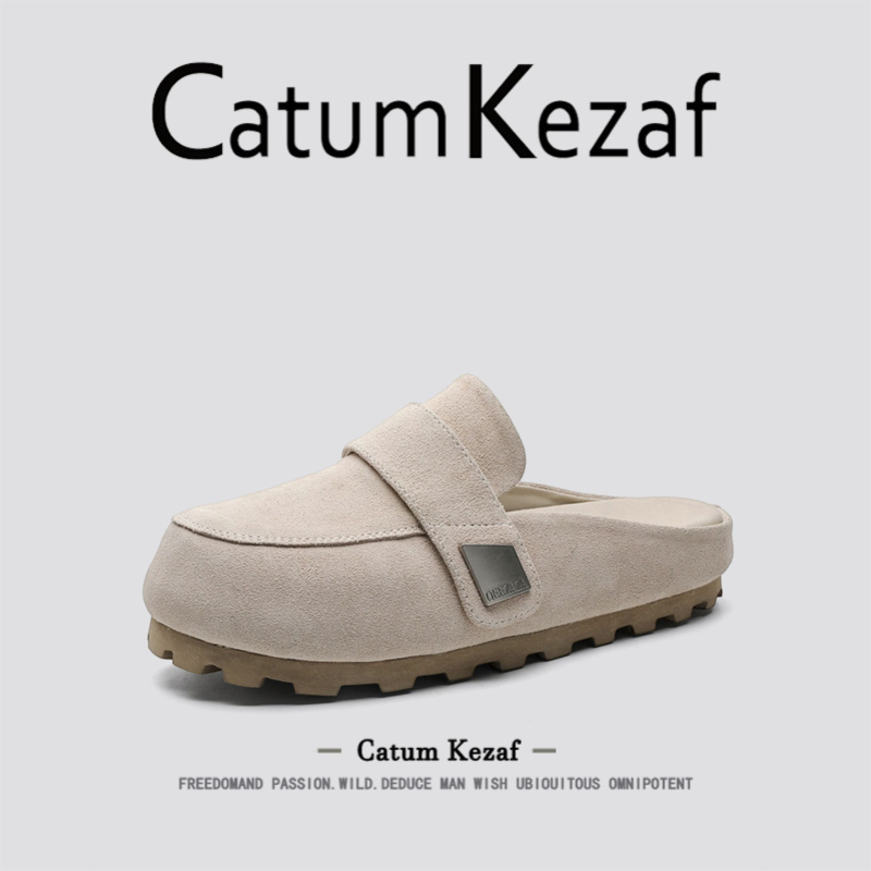 美国CatumKezaf老钱风厚底勃肯鞋女2025新款秋季一脚蹬穆勒乐福鞋 - 图2