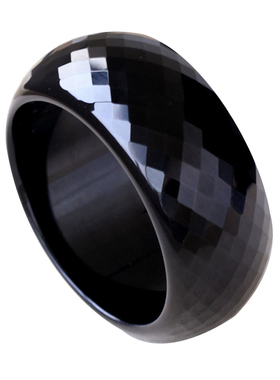 晶韵饰品黑水晶个性宽型刻面春夏