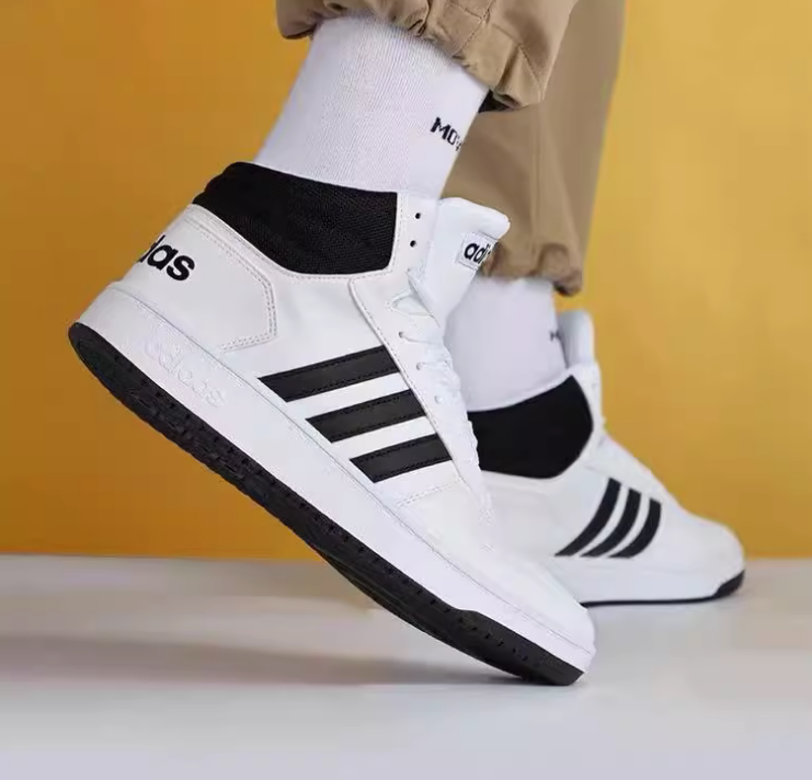 Adidas阿迪达斯男鞋2023HOOPS 2.0百搭休闲小白运动板鞋 FY8617 - 图0