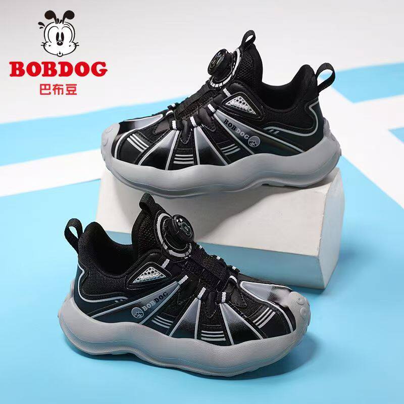 巴布豆儿童网面运动鞋2026春季新款网面男童旅游鞋女孩休闲鞋透气
