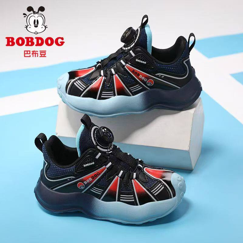 巴布豆儿童网面运动鞋2026春季新款网面男童旅游鞋女孩休闲鞋透气