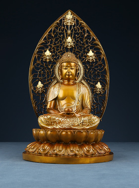 三宝佛像释迦牟尼佛大日如来家居摆件工艺品 阿弥陀佛宝珠