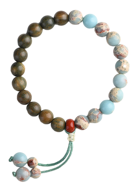 SOGOODSOUL 寿山石手链男简约手串木质文艺民族风复古潮男女款