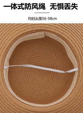 防晒遮阳出游度假百搭大沿草帽子