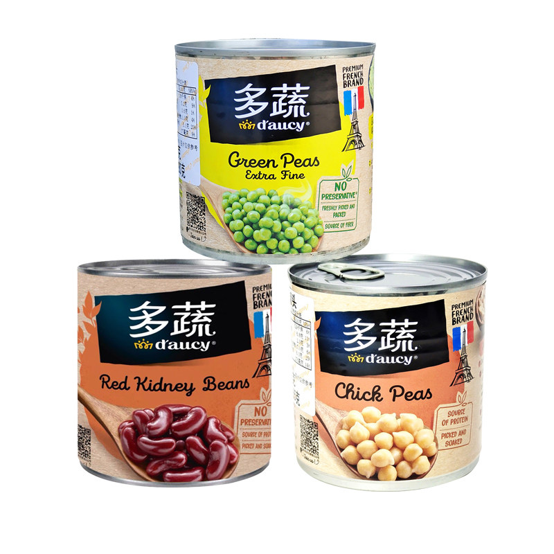 【3罐组合】法国进口Daucy多蔬豌豆罐头即食无油小青豆Green peas,淘宝优惠券,粉丝福利购,淘宝优惠卷