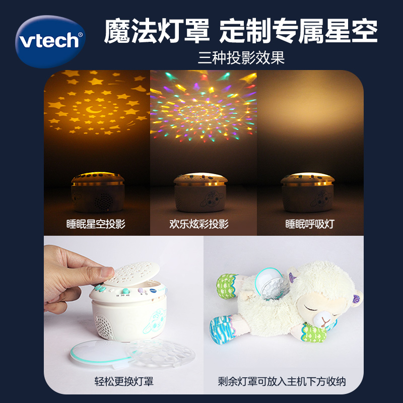 伟易达安抚小绵羊睡眠仪宝宝安抚玩偶哄睡神器可拆卸婴儿抱睡玩具