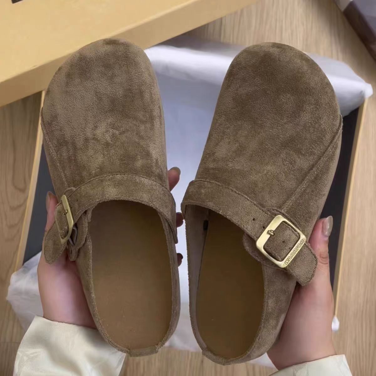 复古软底勃肯鞋女2025年新款秋季一脚蹬博肯单鞋百搭豆豆鞋女鞋,淘宝优惠券,粉丝福利购,淘宝优惠卷