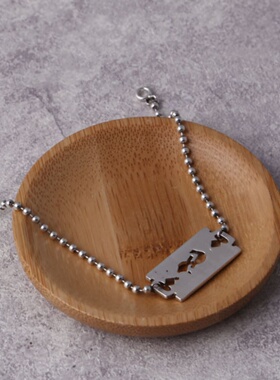 925纯银日韩刀片造型手链