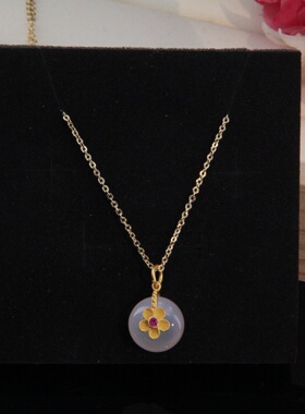 新中式国风平安扣项链女小众设计感高级轻奢气质百搭锁骨链配饰女