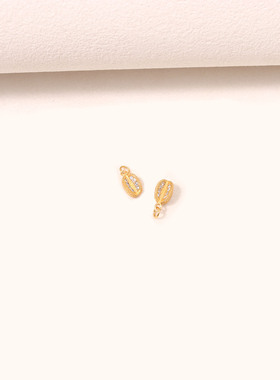 铜镀18K真金保色金属小提溜吊坠多款式百搭手工DIY饰品配件挂件