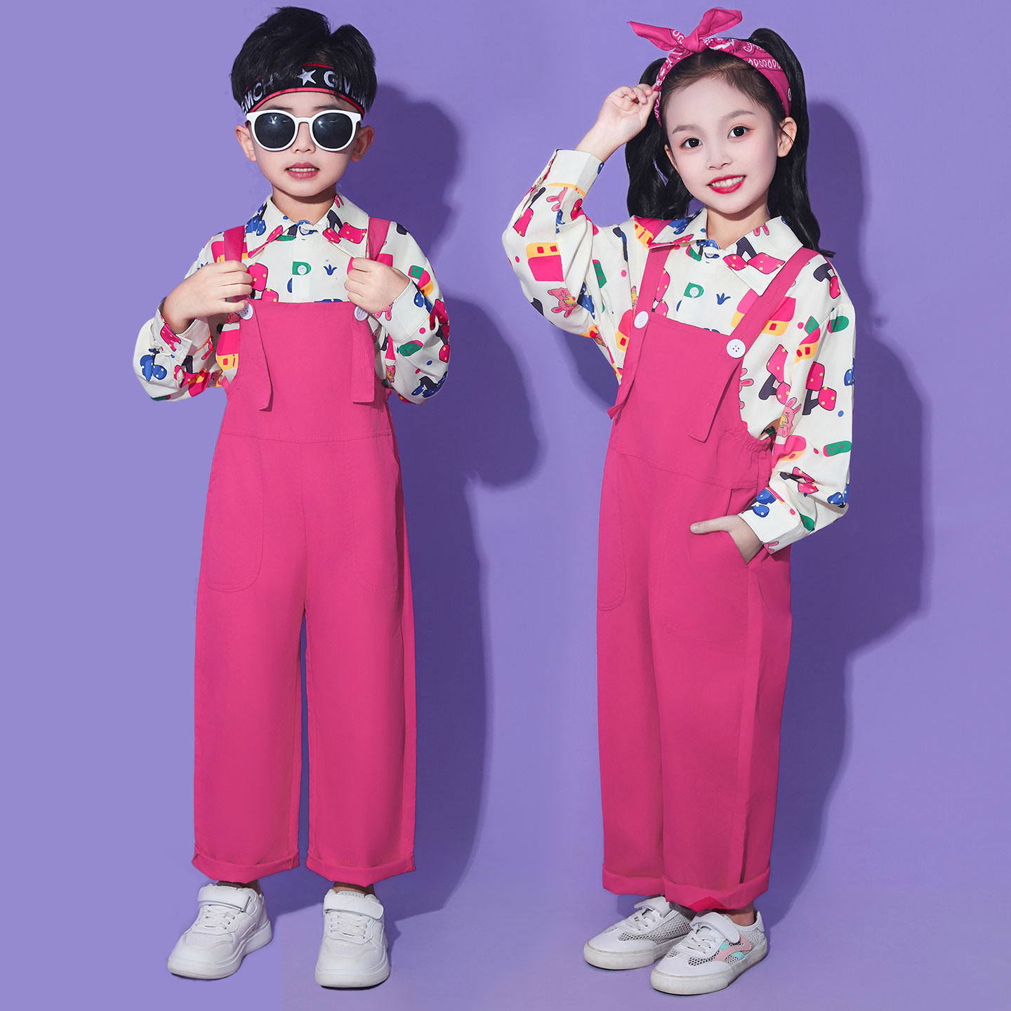 背带裤演出服幼儿园表演服小学生合唱舞蹈服装儿童啦啦队演出服,淘宝优惠券,粉丝福利购,淘宝优惠卷