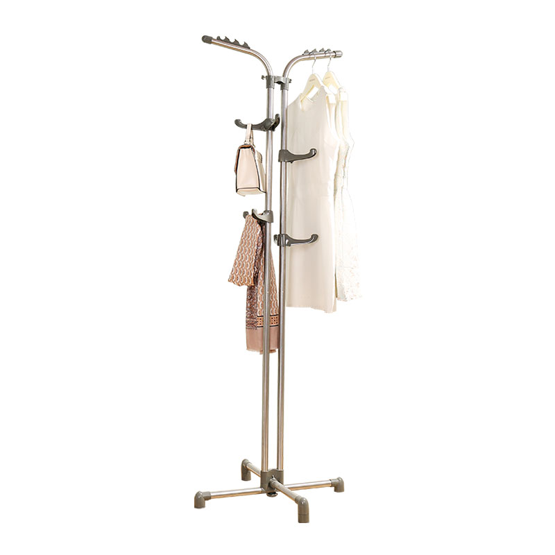 不锈钢衣帽架落地卧室转角不占地可移动家用睡觉放衣服床头挂衣架 - 图0