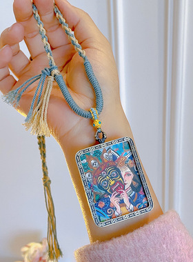 手工编织尼泊尔风西藏唐卡项链女九尾狐狸扎基拉姆项链嘎乌盒