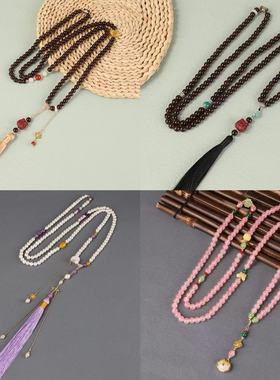 厂家新中式长款国风斜挎链中式背背项链百搭民族风马面裙配饰