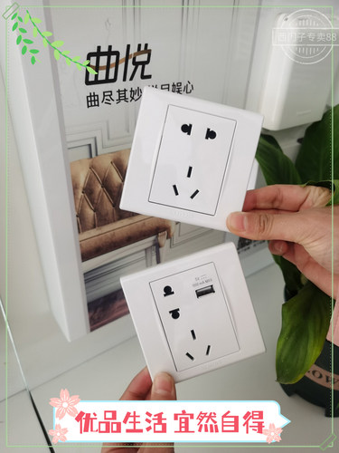 西门子开关插座品宜白色五孔二三眼单控双控三孔空白面板电视电脑 - 图1