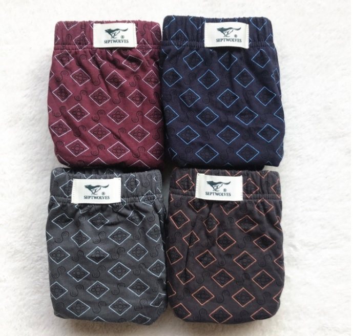 七匹狼男士全棉三角内裤 纯棉内裤 印花男三角裤 抗菌透气短裤头,淘宝优惠券,粉丝福利购,淘宝优惠卷