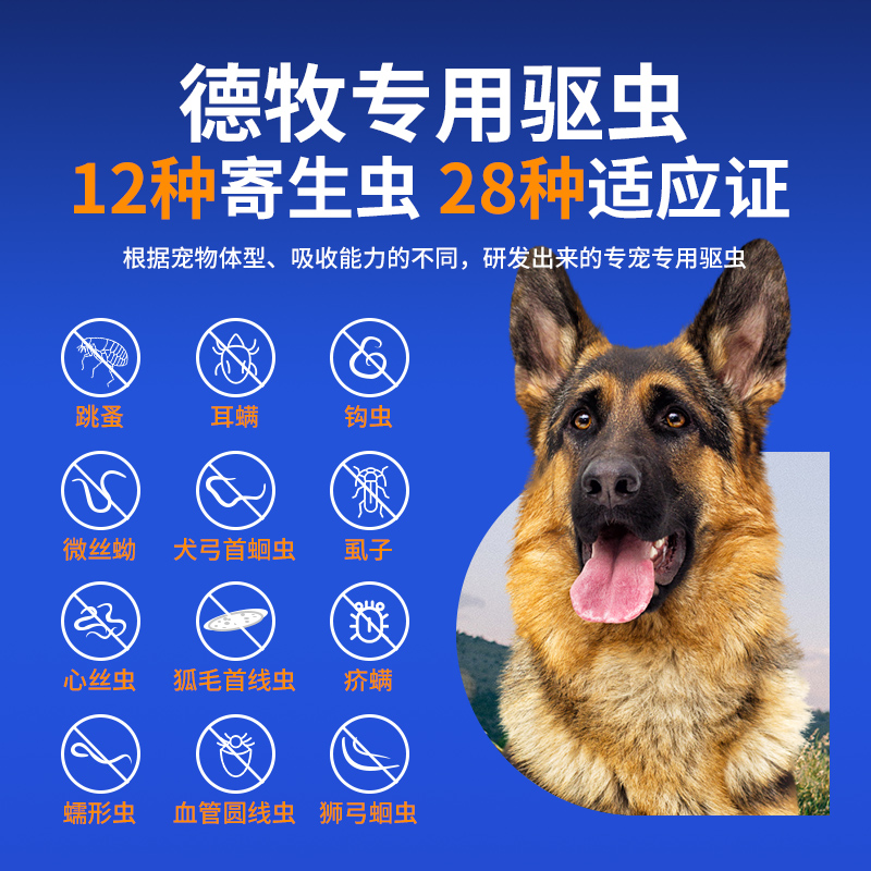 德牧专用狗狗驱虫药体内外一体同驱耳螨体外滴剂吡虫啉莫昔克丁