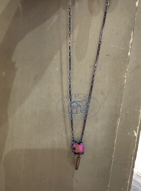 恐龍b字logo鋼鈦男女情侶項鏈