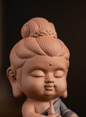 中式禅意婆娑三圣家居摆件