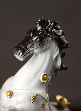 木客陶瓷唐马招财中式家居摆件