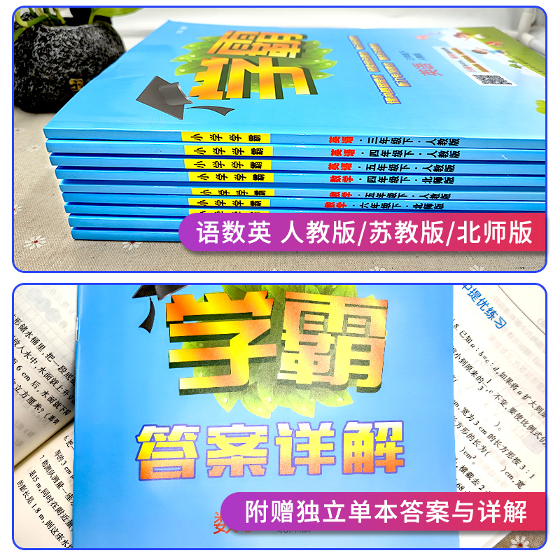 江苏专用】2024春小学学霸一二年级上三年级四4五5六6上册语文数学英语人教版苏教版练习册教材专项提优大试卷课时作业本同步训练 - 图0