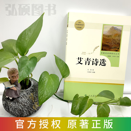 艾青诗选九年级 完整版课外必读阅读书籍原著正版人民教育出版社老师上册名著推荐初中生初三课外书人教版无删减书目艾青诗集必读 - 图1